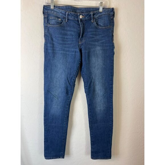 & Denim Sz 31 Skinny Low Waist Jeans Medium Wash Women - Picture 1 of 7
